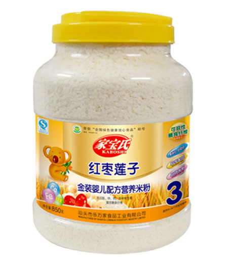 家寶氏紅棗蓮子營(yíng)養(yǎng)米粉3段桶裝