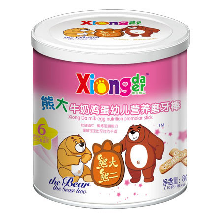 熊大熊二牌熊大牛奶雞蛋youe營(yíng)養(yǎng)磨牙棒