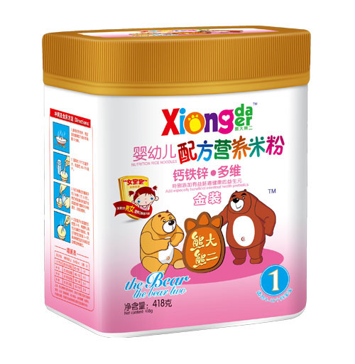 熊大熊二鈣鐵鋅多維yingye營(yíng)養(yǎng)米粉