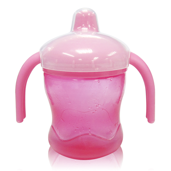 媽媽易yinge波浪學(xué)水杯雙耳學(xué)飲杯粉色