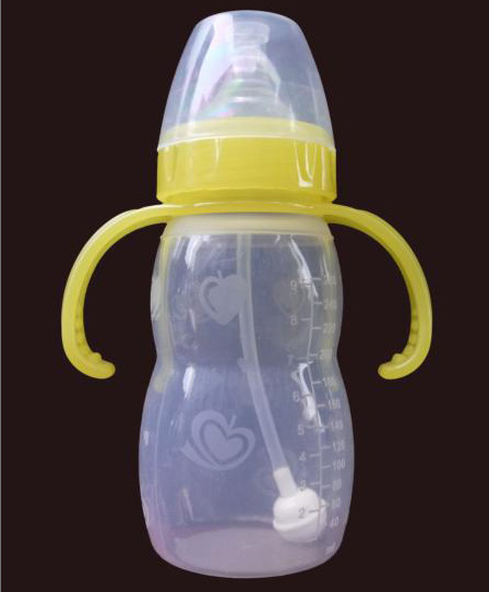貝樂(lè)寬口帶柄硅膠奶瓶260ml