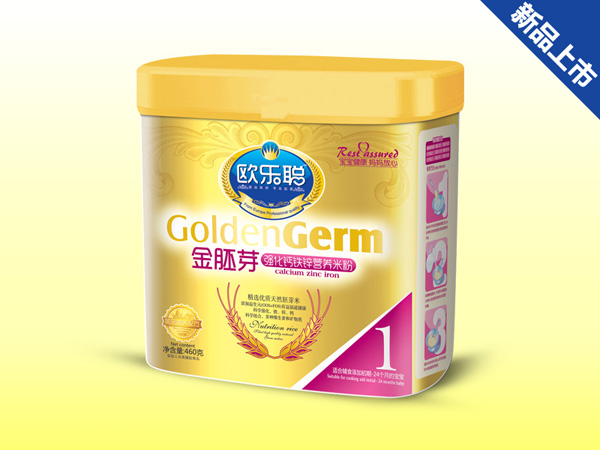 歐樂聰金胚芽強(qiáng)化鈣鐵鋅營養(yǎng)米粉1段