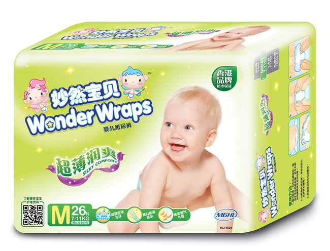 妙然寶貝超薄潤爽yinge紙尿褲(正面)