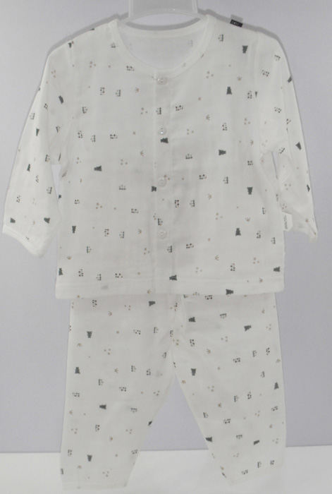 娃愛的蓓蓓紗布開衫長袖內(nèi)衣套裝