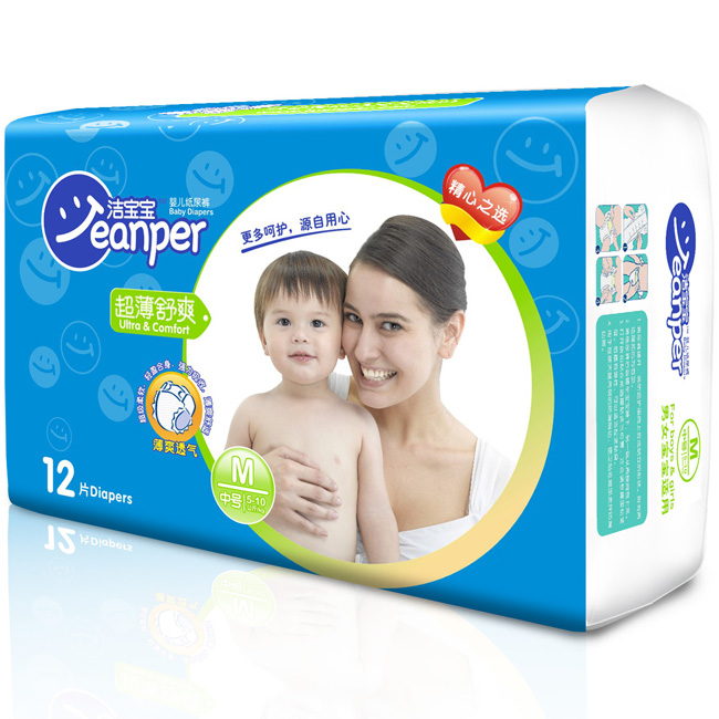 潔寶寶超薄舒爽yinge紙尿褲M12
