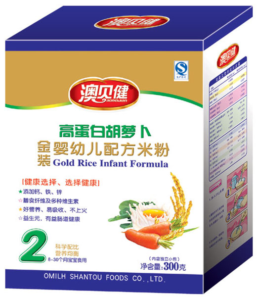 澳貝健高蛋白胡蘿卜配方米粉