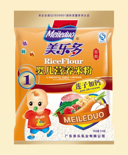 美多樂(lè)袋裝蓮子加鈣yinge營(yíng)養(yǎng)米粉1段