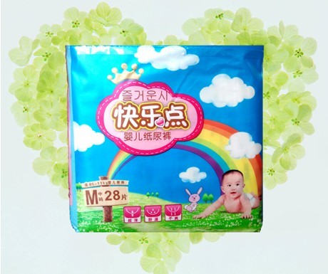 快樂(lè)點(diǎn)超薄紙尿褲中碼28片