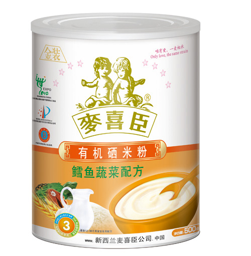 麥喜臣有機(jī)硒米粉鱈魚(yú)蔬菜配方(聽(tīng)裝