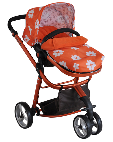 貝之星yinge推車T5000型粉紅帶花