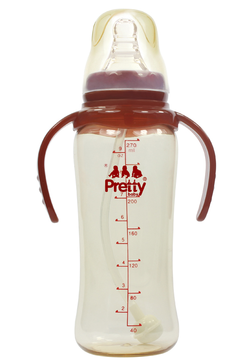prettybaby270ML有柄自動PPSU標(biāo)口徑大奶瓶