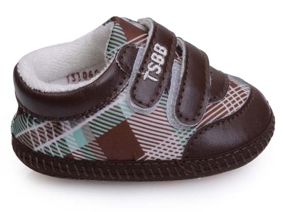 天使之嬰提花布+PUyoue學步鞋咖色