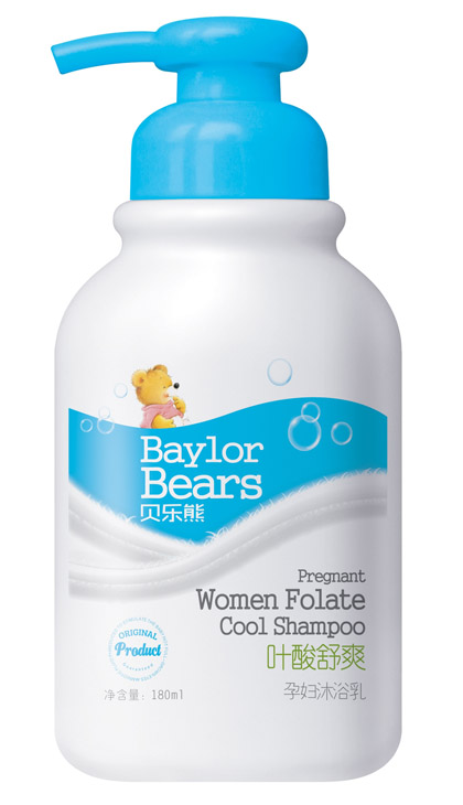 貝樂熊葉酸舒爽yunf沐浴乳180ML