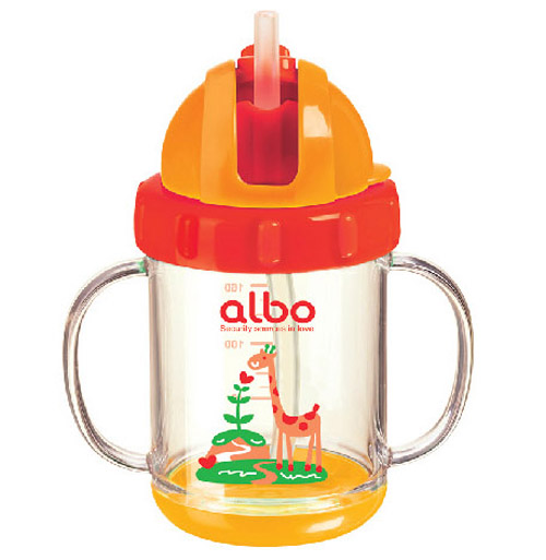 愛樂寶晶透學(xué)飲杯220m橘色