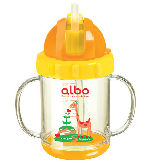 愛樂(lè)寶晶透學(xué)飲杯220m黃色