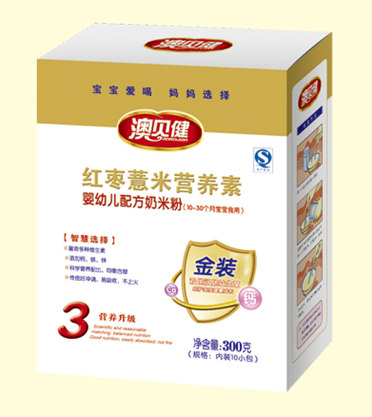 澳貝健紅棗薏米營(yíng)養(yǎng)素奶米粉3段