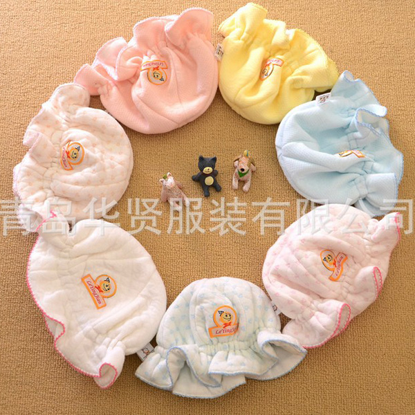 樂(lè)嬰健純棉保暖花邊帽