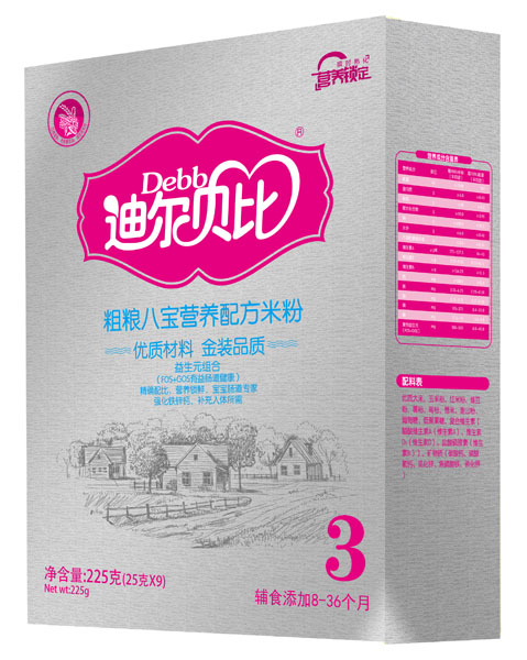 迪爾貝比粗糧八寶營養(yǎng)配方米粉盒裝