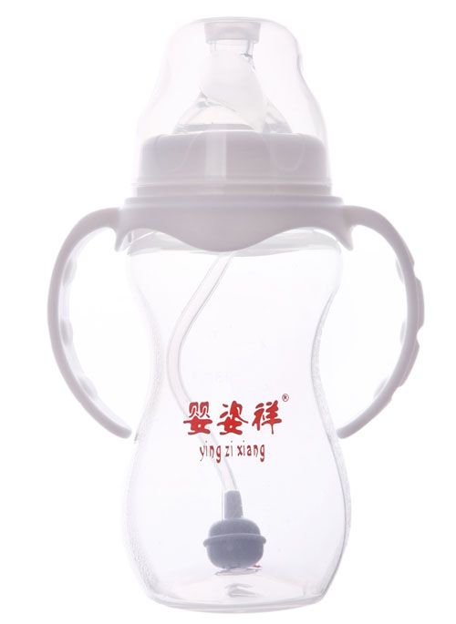 嬰姿祥寬口雙耳自動弧形奶瓶(磨砂)270ML
