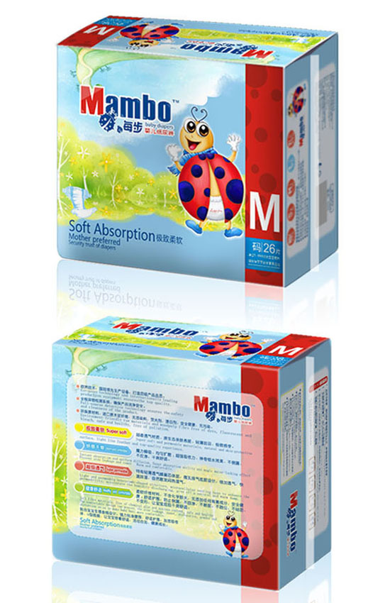 Mambo每步y(tǒng)inge紙尿褲M碼26片小包裝