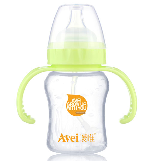 噯唯寬口徑帶柄自動(dòng)硅膠奶瓶(150ml)