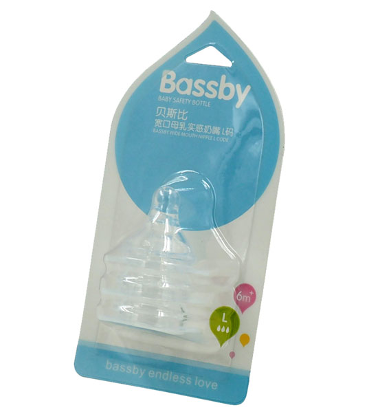 貝斯比寬口母乳實感奶嘴(三個裝)L碼
