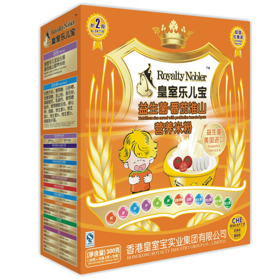 皇室樂兒寶益生菌番茄淮山營(yíng)養(yǎng)米粉300克