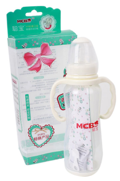 聰寶270MlPP標(biāo)準(zhǔn)口徑感溫自動奶瓶