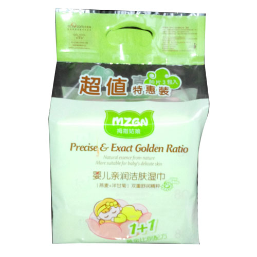 拇指姑娘yinge親潤(rùn)潔膚濕巾三連包