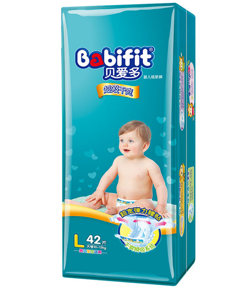 貝愛(ài)多超級(jí)干爽紙尿褲L碼42片大包裝