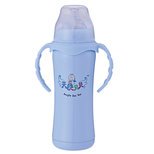 天使貝貝yinge不銹鋼奶瓶藍(lán)色