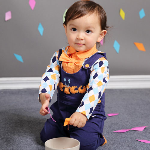 棉果果針織背帶褲