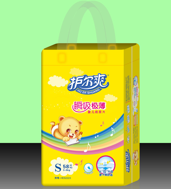 護(hù)爾爽瞬吸極薄yinge紙尿片S碼58片