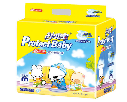 護(hù)兒寶超級(jí)薄yinge紙尿褲M碼12片