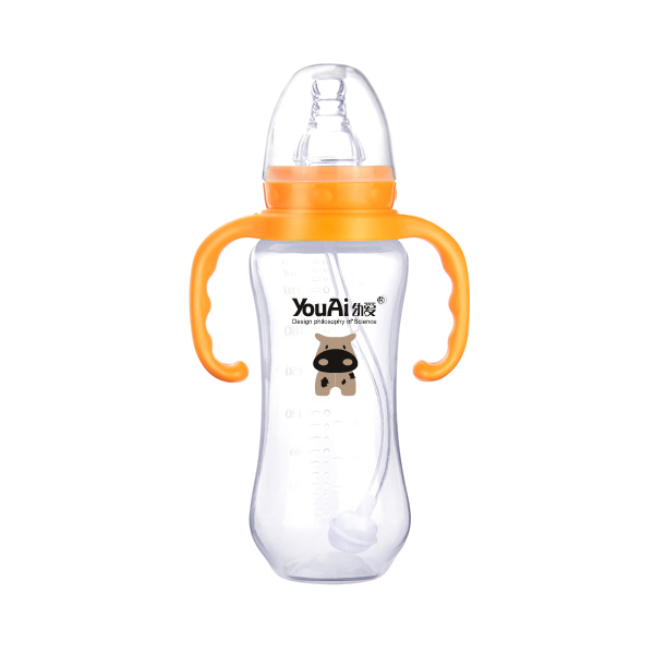 幼愛(ài)PP標(biāo)口帶柄自動(dòng)吸葫蘆奶瓶240ml