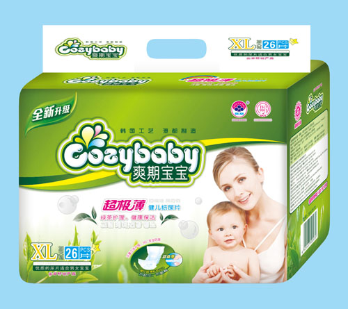 爽期寶寶超級薄茶葉yinge紙尿片XL碼