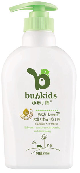 小布丁郎yingye洗發(fā)+沐浴+防干癢洗發(fā)露250ml