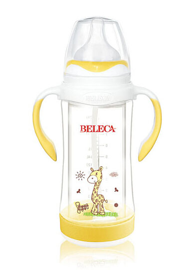 貝樂(lè)嘉貼花yinge奶瓶黃色