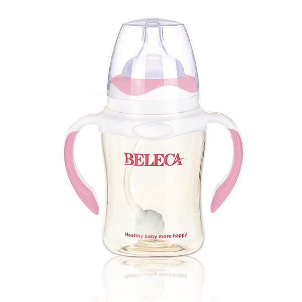 貝樂嘉粉白兩色雙柄yingePP奶瓶
