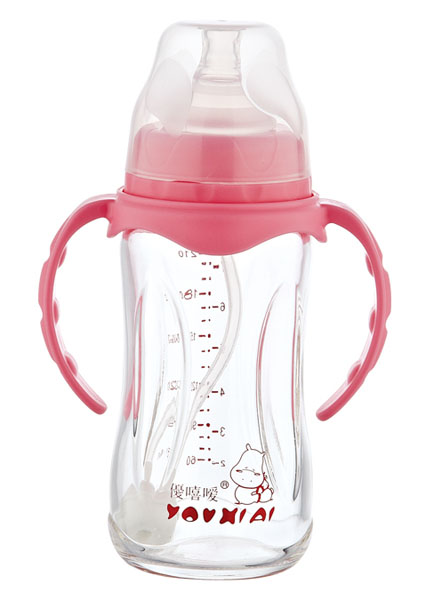 優(yōu)嘻噯全抗體玻璃自動奶瓶紅色240ml