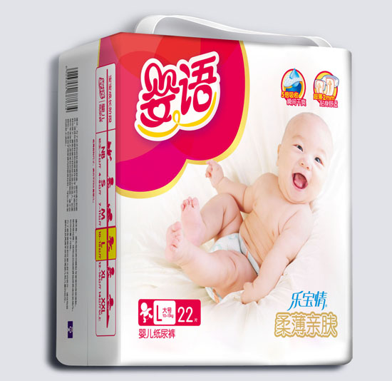 嬰語(yǔ)柔薄親膚yinge紙尿褲L碼20片
