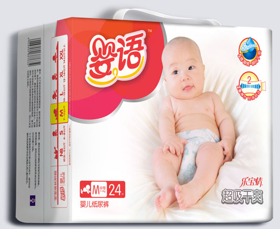 嬰語(yǔ)超吸干爽yinge紙尿褲M碼24片