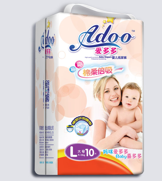 愛多多棉柔倍吸yinge紙尿褲L碼10片