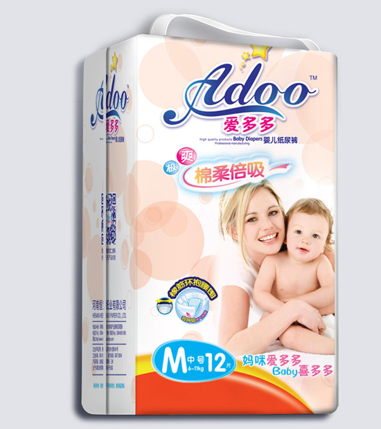 愛(ài)多多棉柔倍吸yinge紙尿褲M(mǎn)碼12片