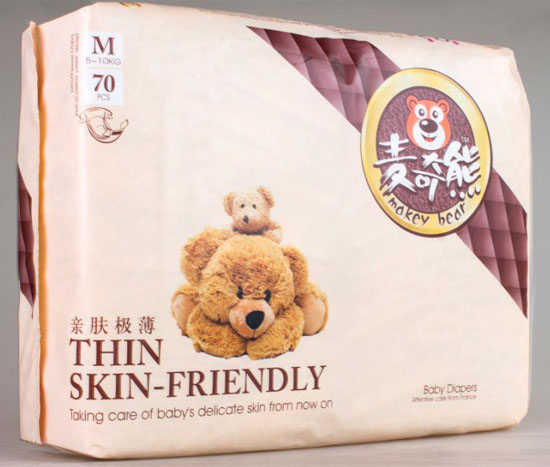麥奇熊親膚極薄嬰兒紙尿褲M碼
