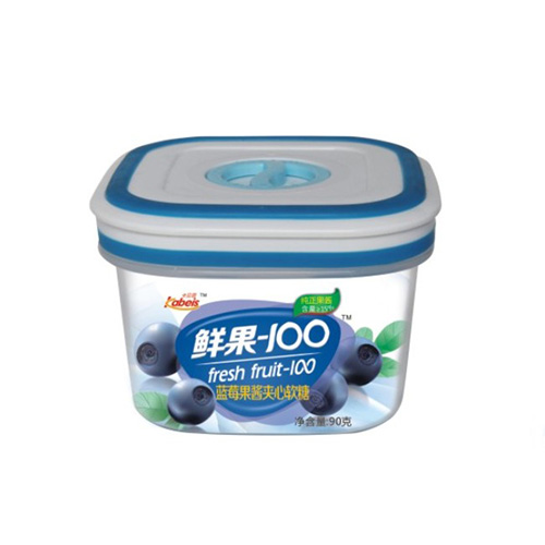 90克卡貝思鮮果100藍(lán)莓味果醬夾心軟糖