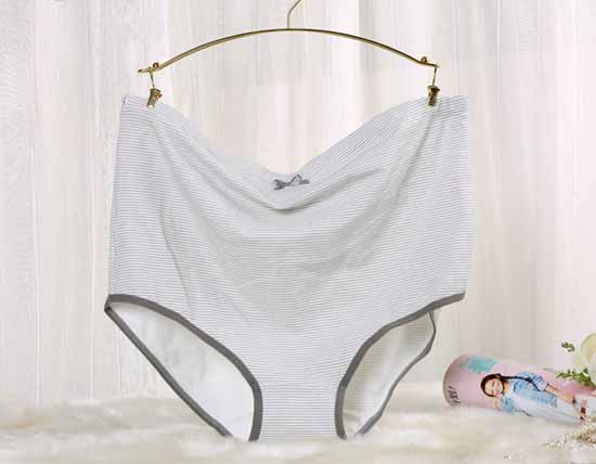元曼甜蜜時刻516月子期綿柔調(diào)節(jié)內(nèi)褲(灰色條紋)
