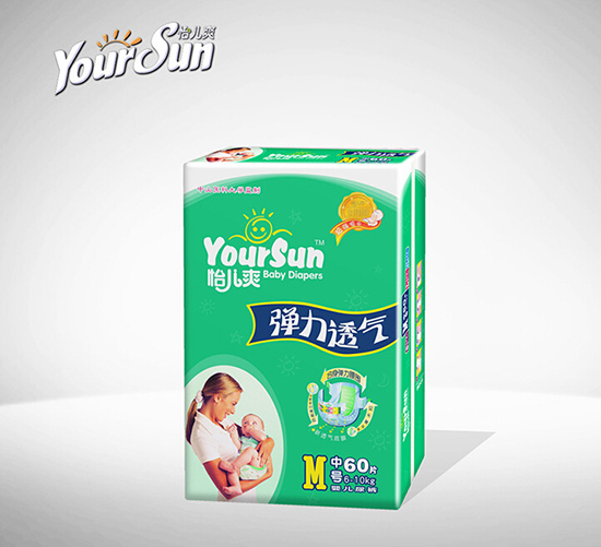 怡兒爽彈力透氣yinge紙尿褲M60片