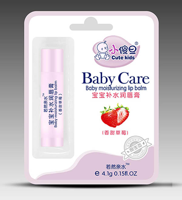 小傻旦寶寶潤唇膏(草莓香型)