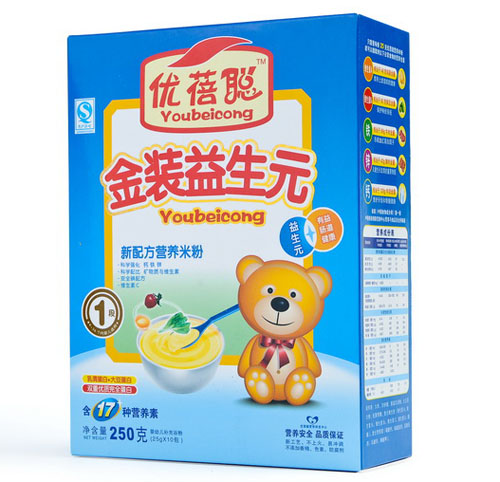 優(yōu)蓓聰金裝益生元營養(yǎng)米粉1段